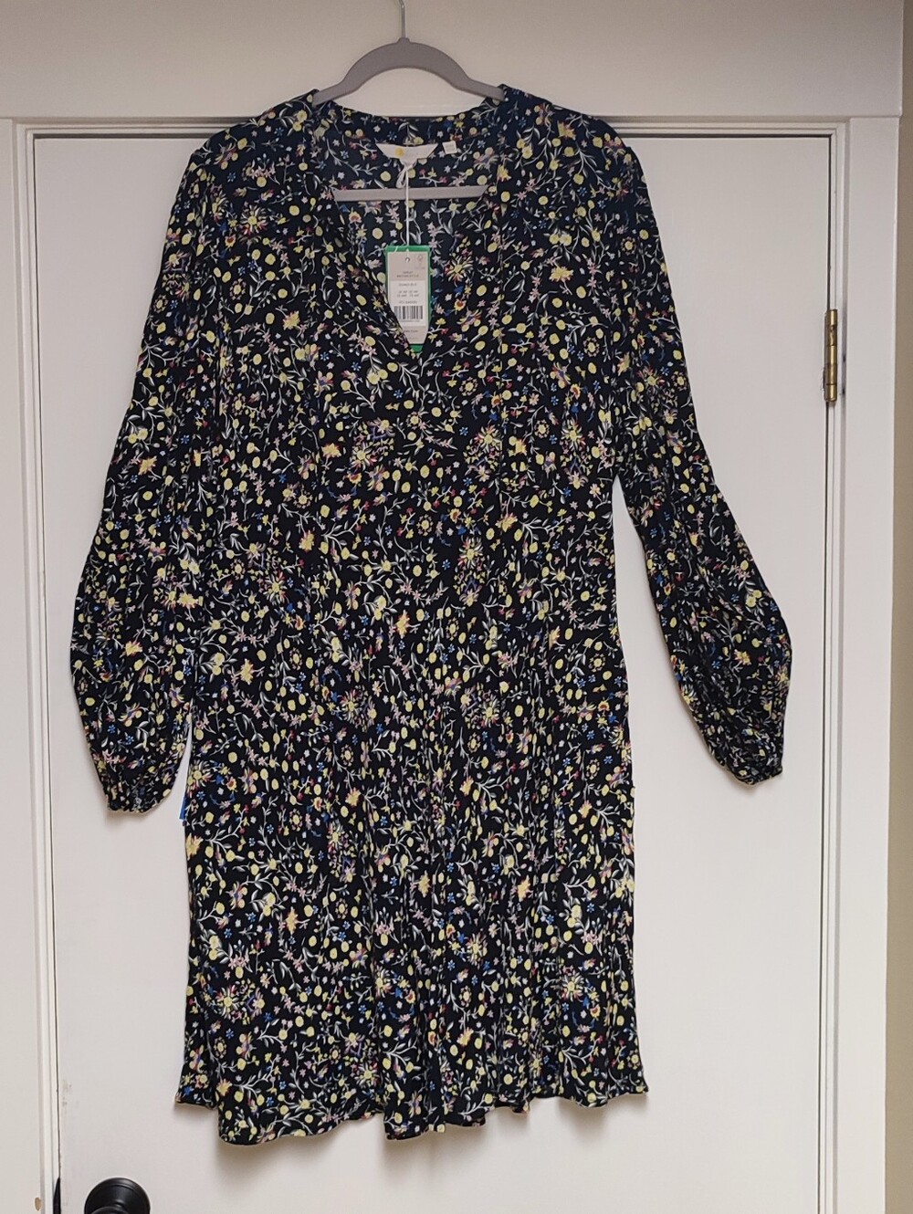 NWT Boden Black Ditzy Floral Dress US14